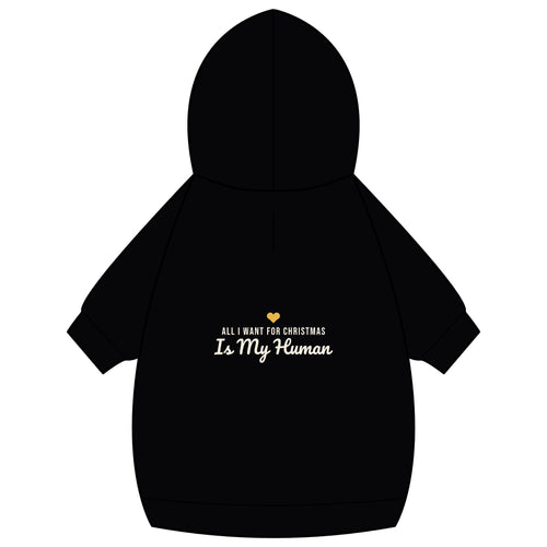 All I Want for Christmas Is My Human Dog Hoodie · Matching Pet Hoodie · Paw Crew