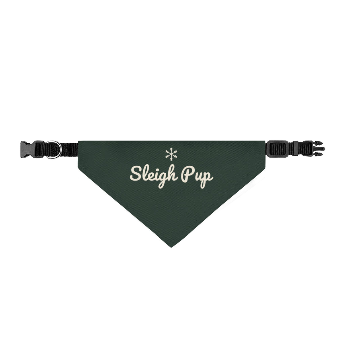 Sleigh Pup Dog Bandana (Forest Green) · Matching Christmas Pet Bandana