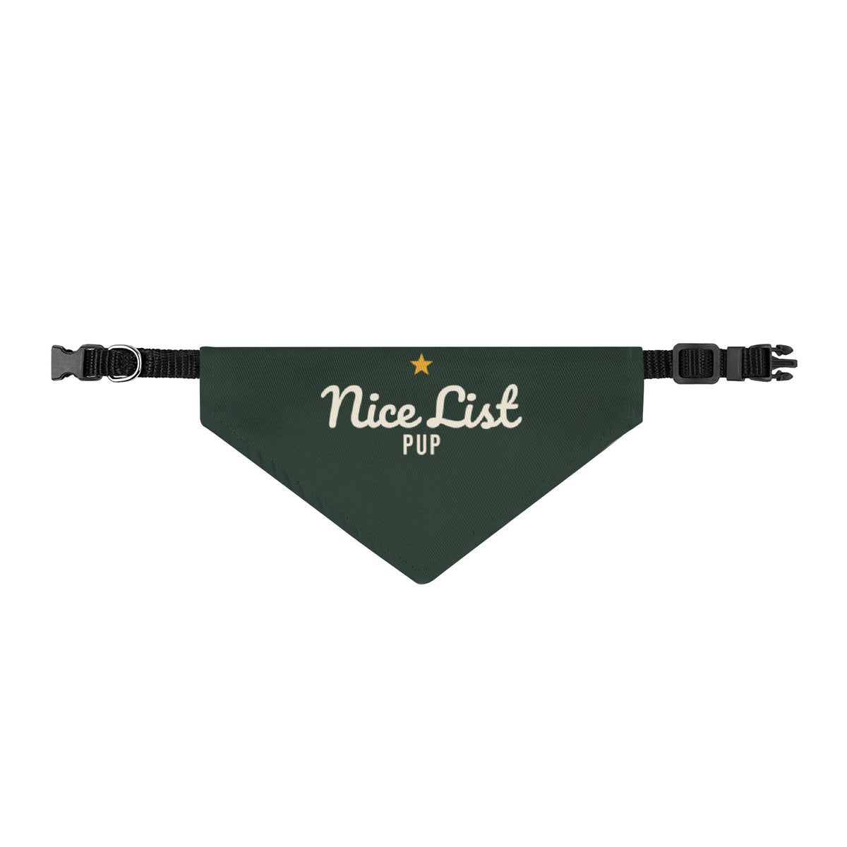 Nice List Pup Dog Bandana (Forest Green) · Matching Christmas Pet Bandana