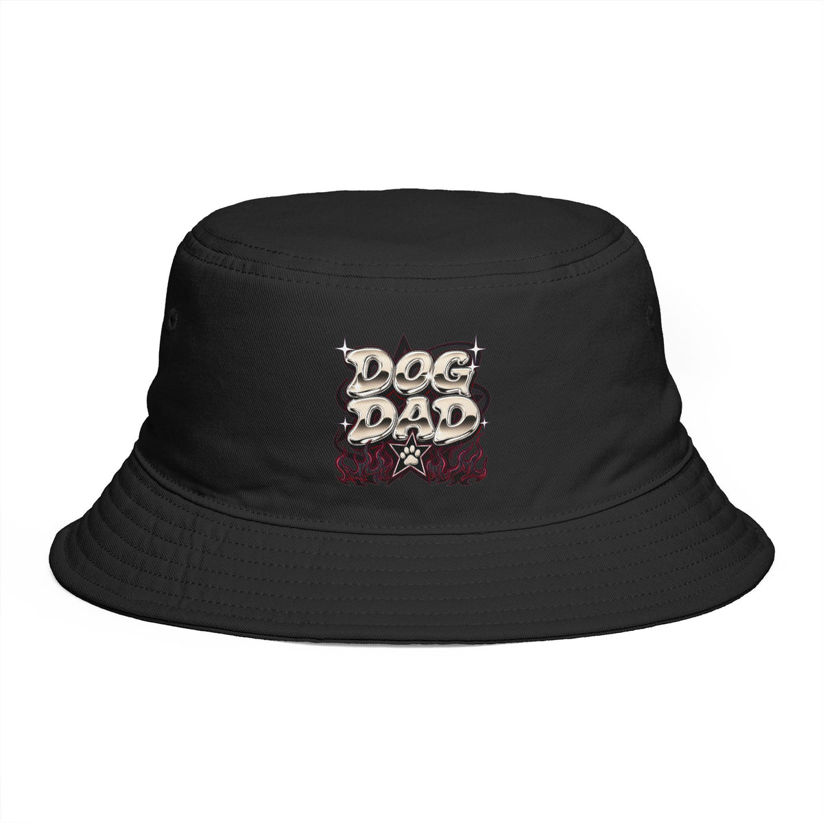 Dog Dad Chrome Bucket Hat · Paw Crew Club Streetwear