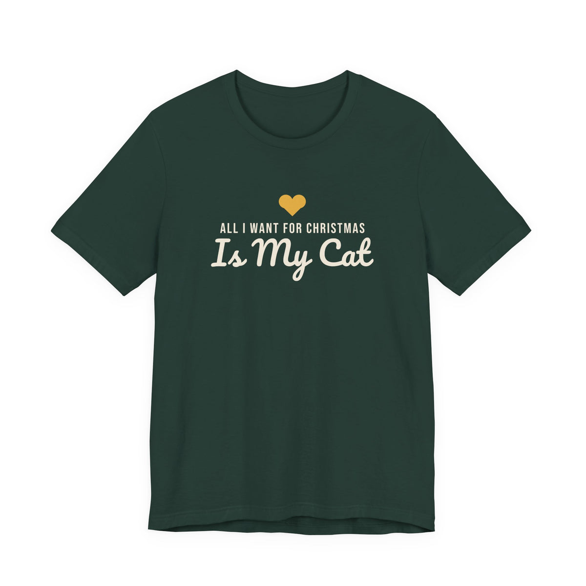 All I Want for Christmas Is My Cat Christmas Shirt · Matching Cat & Owner Tee