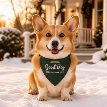 Good Boy Dog Bandana (Forest Green)