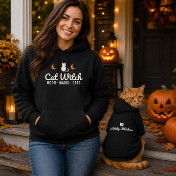Cat Witch Halloween Hoodie