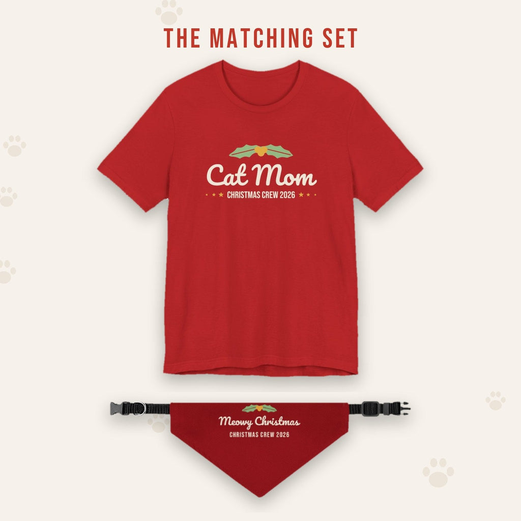 Matching set: Cat Mom Christmas Shirt