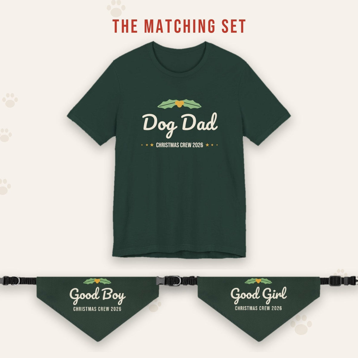 Matching set: Dog Dad Christmas Shirt