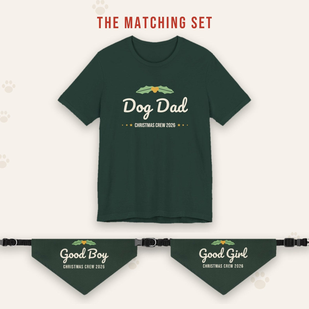 Matching set: Dog Dad Christmas Shirt