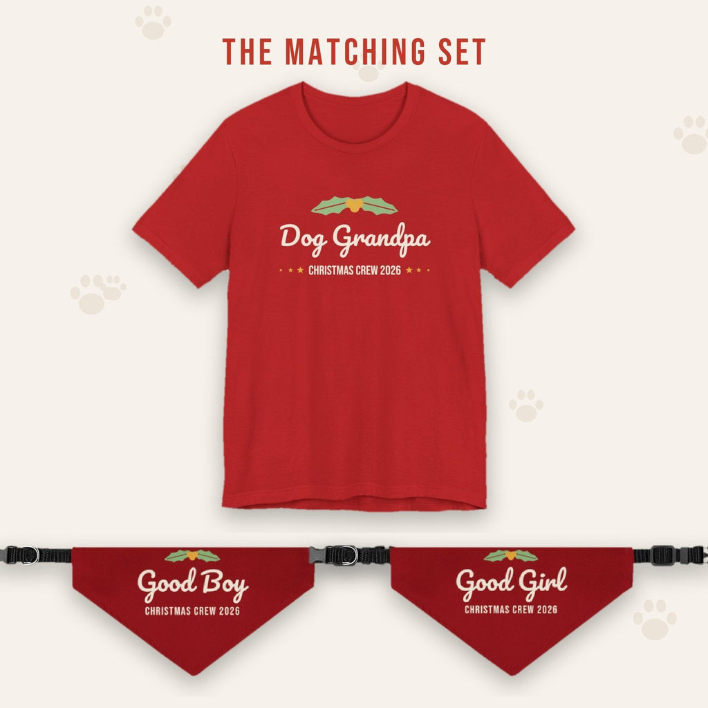 Matching set: Dog Grandpa Christmas Shirt