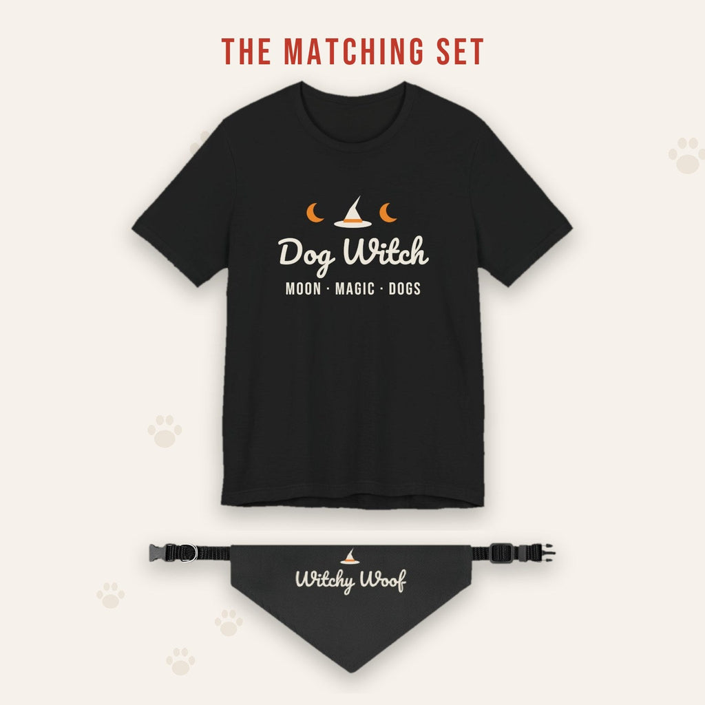 Matching set: Dog Witch Halloween Shirt