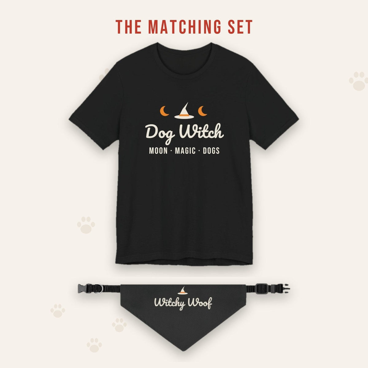 Matching set: Dog Witch Halloween Shirt